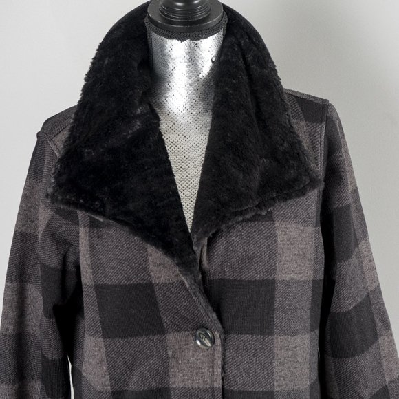 NWT Steve Madden Buffalo check button up coat - L - Picture 4 of 13